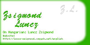 zsigmond luncz business card